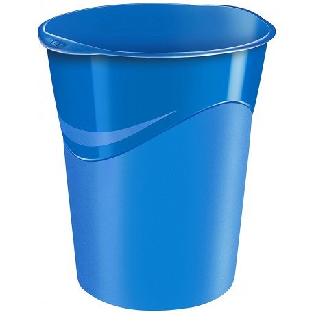 PAPELERA PLASTICO CERRADA CEP GLOSS 280G 14 LITROS AZUL
