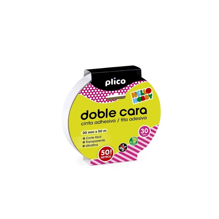 CINTA ADHESIVA DOBLE CARA PLICO rollo 30x50