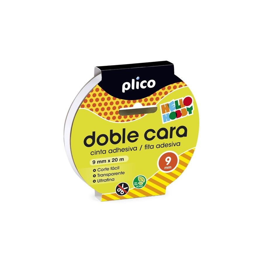 CINTA ADHESIVA DOBLE CARA PLICO rollo 9x20