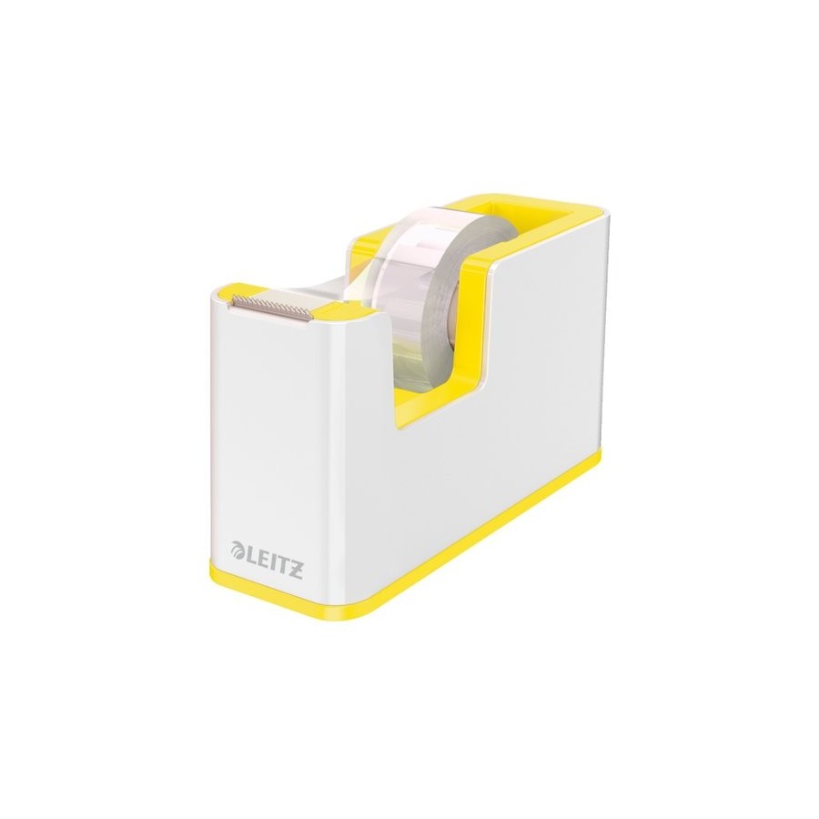 PORTARROLLOS LEITZ WOW DUALC/CINTA AMARILLO y BLANCO