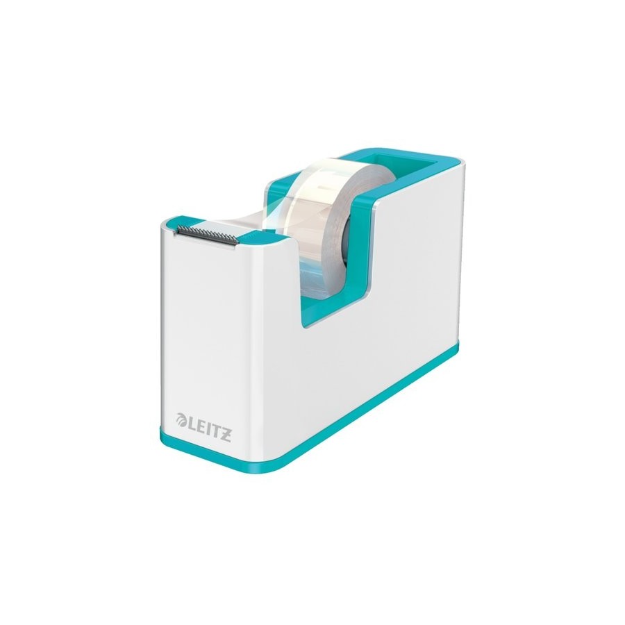 PORTARROLLOS LEITZ WOW DUALC/CINTA TURQUESA y BLANCO