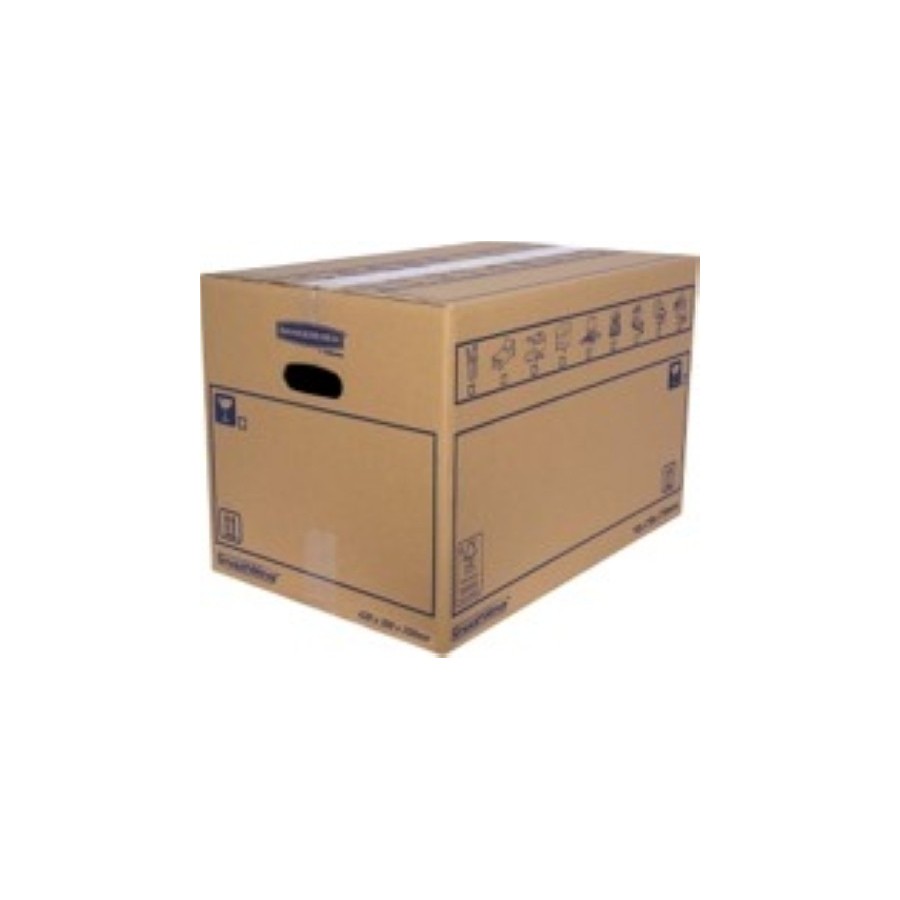 CAJA DE EMBALAR BANKERS BOX MUDANZA CARTON SIMPLE TAMAÑO M (430x300x250) P/10