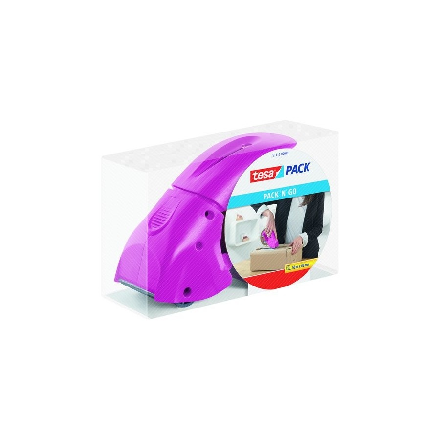 MAQUINA PRECINTAR TESA TESAPACK PACK´N GO ROSA