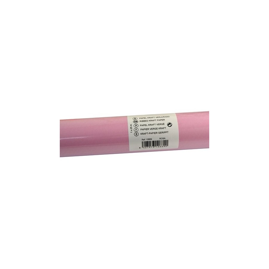 PAPEL de EMBALAR KRAFT ROLLO SADIPAL FUSION 1x25 m ROSA