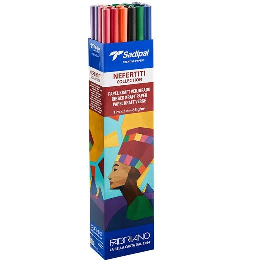 PAPEL de EMBALAR KRAFT ROLLO SADIPAL NEFERTITI  1x3m EXPOSITOR 30