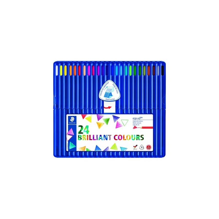 LAPICES de COLORES STAEDTLER 157 ERGOSOFT BOX de 24