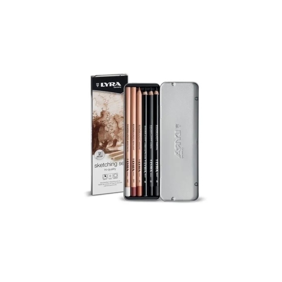 LAPICES LYRA REMBRANDT SET ESBOZO CAJA METAL de 6