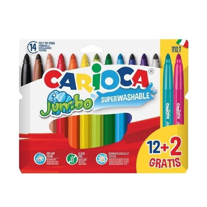 ROTULADOR FIBRA CARIOCA JUMBO ESTUCHE de 12