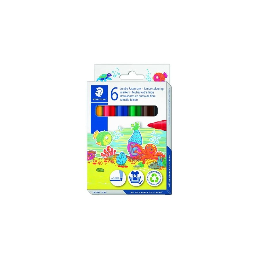 ROTULADOR FIBRA STAEDTLER  340 WATERCOLOUR ESTUCHE de  6