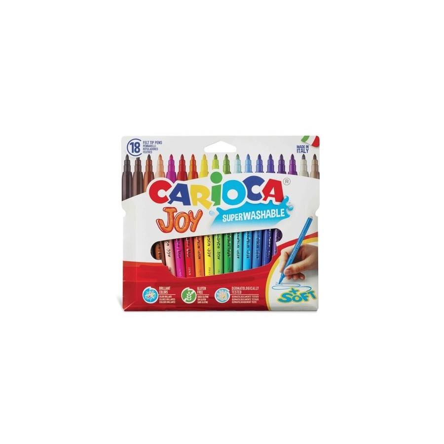 ROTULADOR FIBRA CARIOCA JOY ESTUCHE de 18