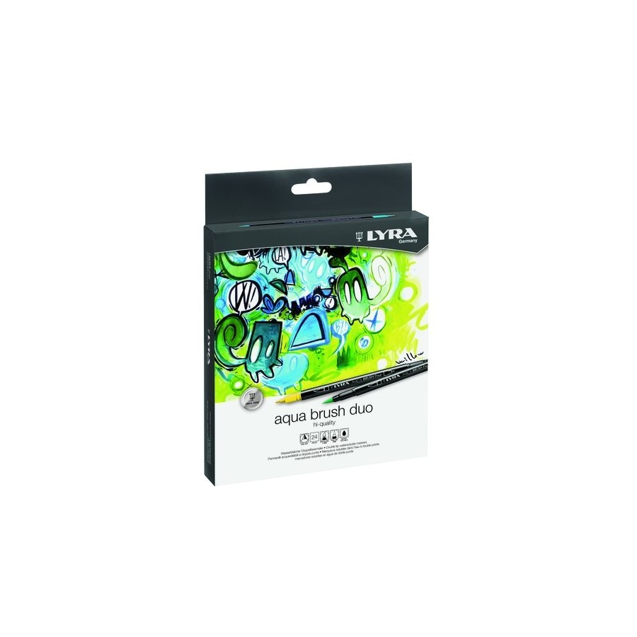 ROTULADOR LYRA AQUA BRUSH DUO Est. 24 ud (rotulador+ pincel)