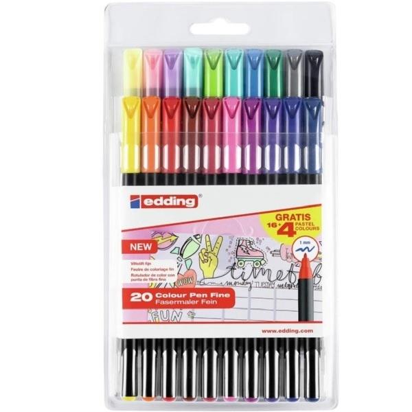 ROTULADOR FIBRA EDDING 1200 ESTUCHE de 20