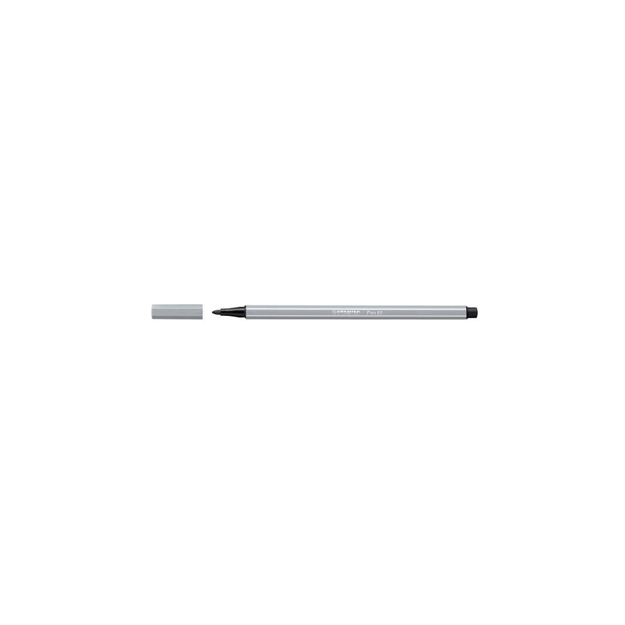 ROTULADOR FIBRA STABILO PEN 68  GRIS MEDIO