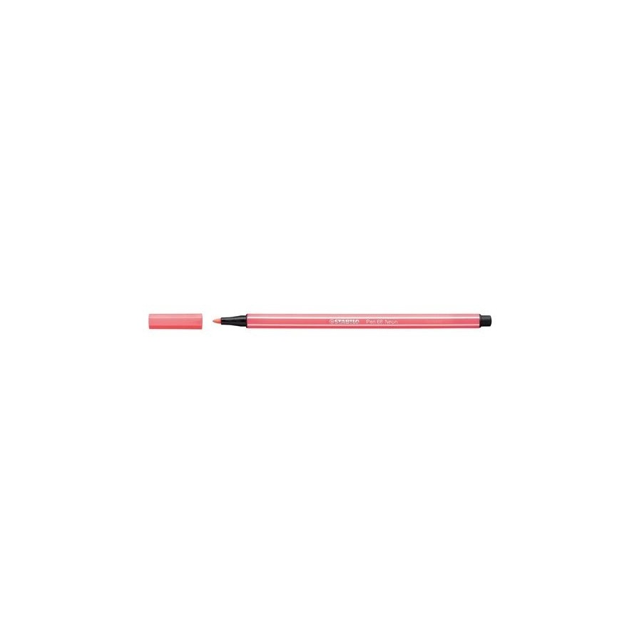 ROTULADOR FIBRA STABILO PEN 68  ROJO FLUORESCESTE