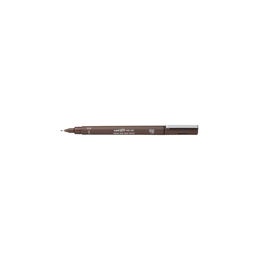 ROTULADOR CALIBRADO UNI-BALL PIN MANGA 0,5 mm SEPIA
