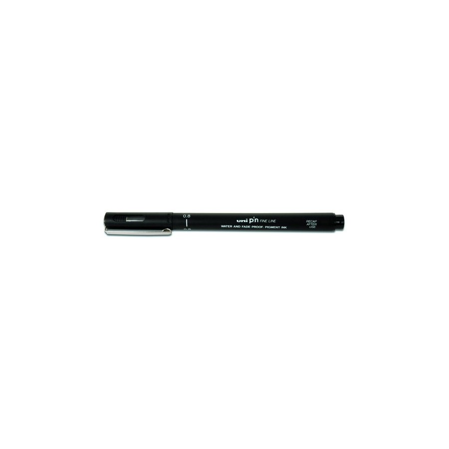 ROTULADOR CALIBRADO UNI-BALL PIN MANGA 0,8 mm NEGRO