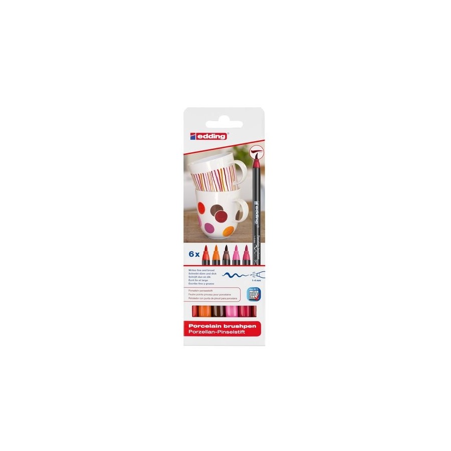 ROTUL.EDDING 4200 PORCELANA. COL.CALIDOS. Est. de 6