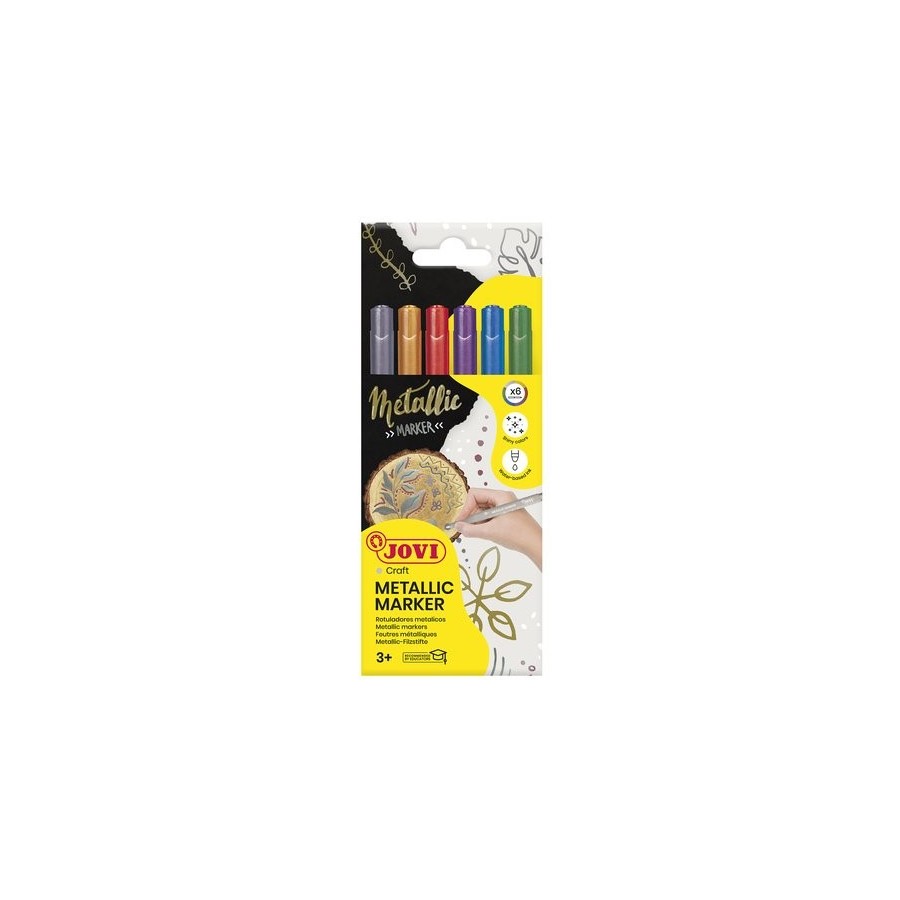 ROTULADOR FIBRA JOVI DECOR METALIC ESTUCHE de  6