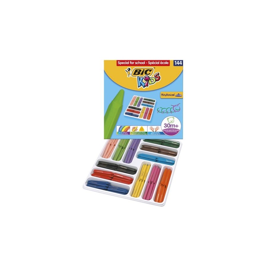 CERAS PLASTIDECOR PEQUES CAJA 144 UNIDADES