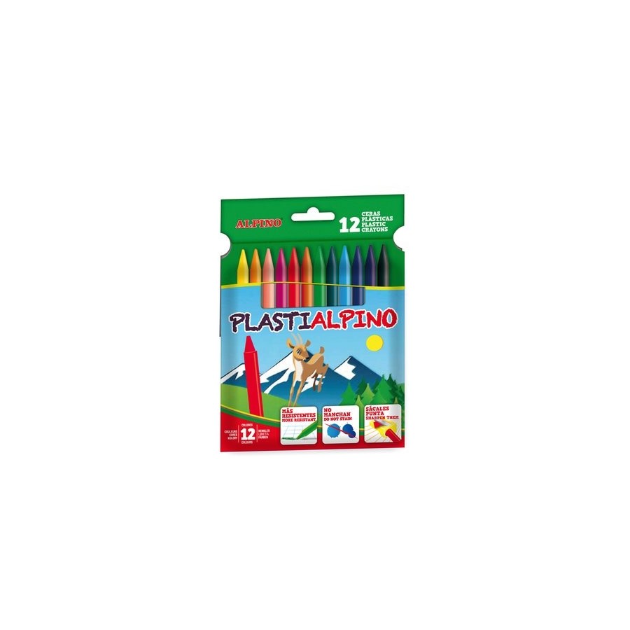 CERAS ALPINO PLASTIALPINO ESTUCHE de 12 SURTIDO
