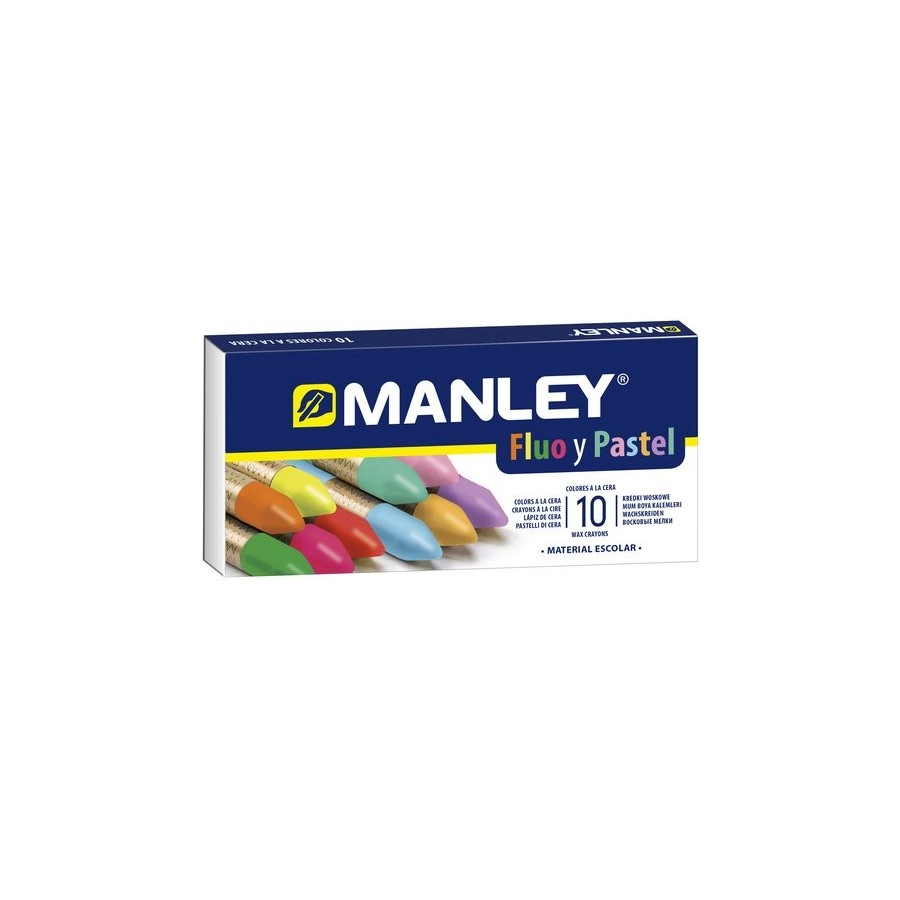 CERAS MANLEY FLUO Y PASTEL ESTUCHE DE 10