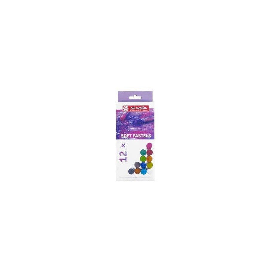 CERAS PASTEL TALENS ART CREATION SUAVES BARRAS REDONDAS SOLUBLES EN AGUA CAJA de 12