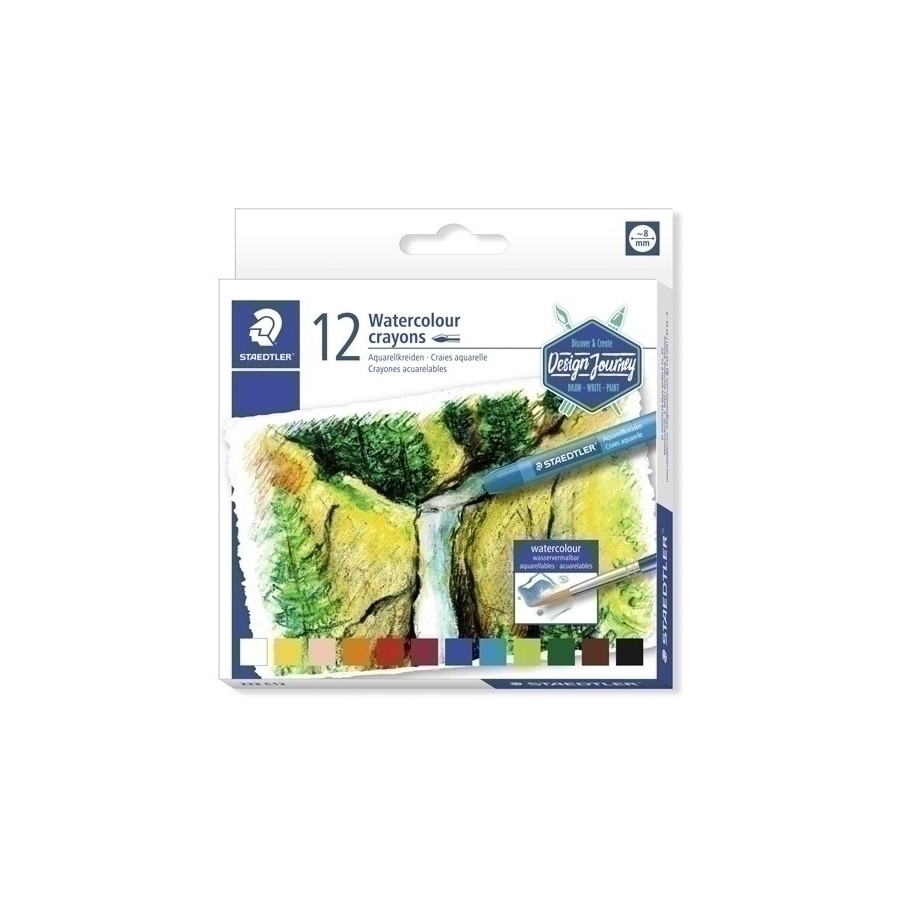 CERAS STAEDTLER 223 DESIGN JOURNEY ACUARELABLES ESTUCHE de 12