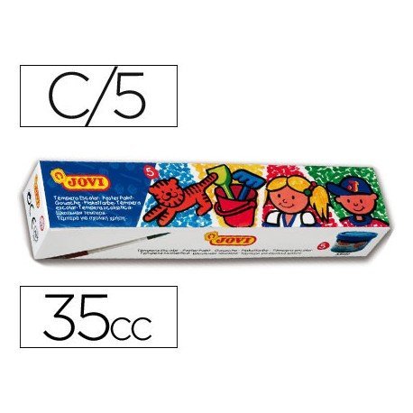 TEMPERA JOVI  35 ml (bote) ESTUCHE de  5