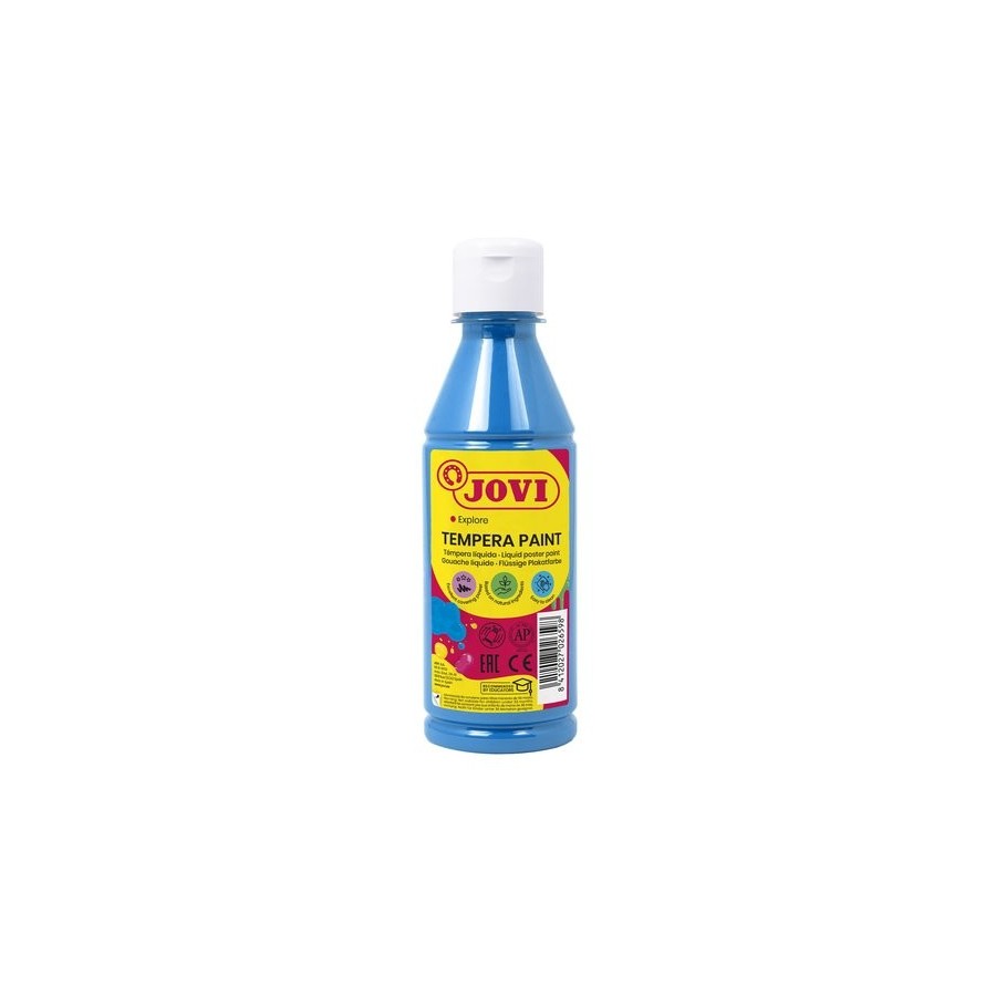 TEMPERA JOVI LIQUIDA  250 ml (botella) AZUL CYAN