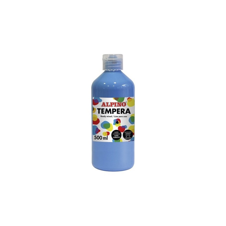 TEMPERA ALPINO LIQUIDA  500 ml (botella) AZUL CYAN