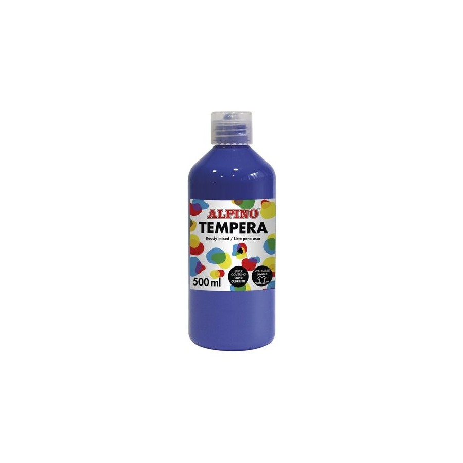 TEMPERA ALPINO LIQUIDA  500 ml (botella) AZUL ULTRAMAR