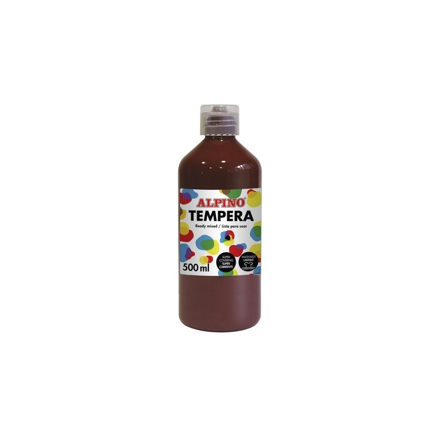 TEMPERA ALPINO LIQUIDA  500 ml (botella) MARRON