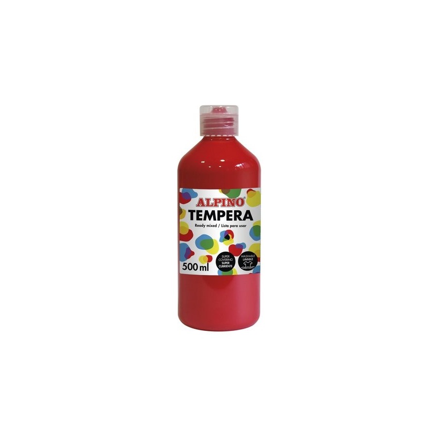 TEMPERA ALPINO LIQUIDA  500 ml (botella) ROJO