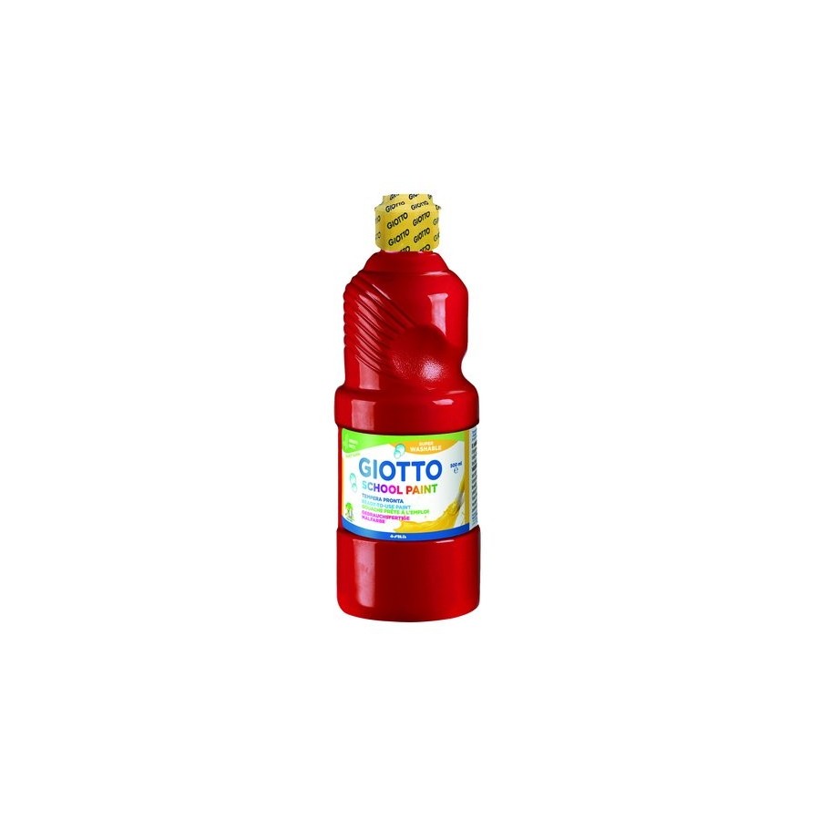 TEMPERA GIOTTO MAS LAVABLE LIQUIDA 500 ml (botella) ROJO BERMELLON
