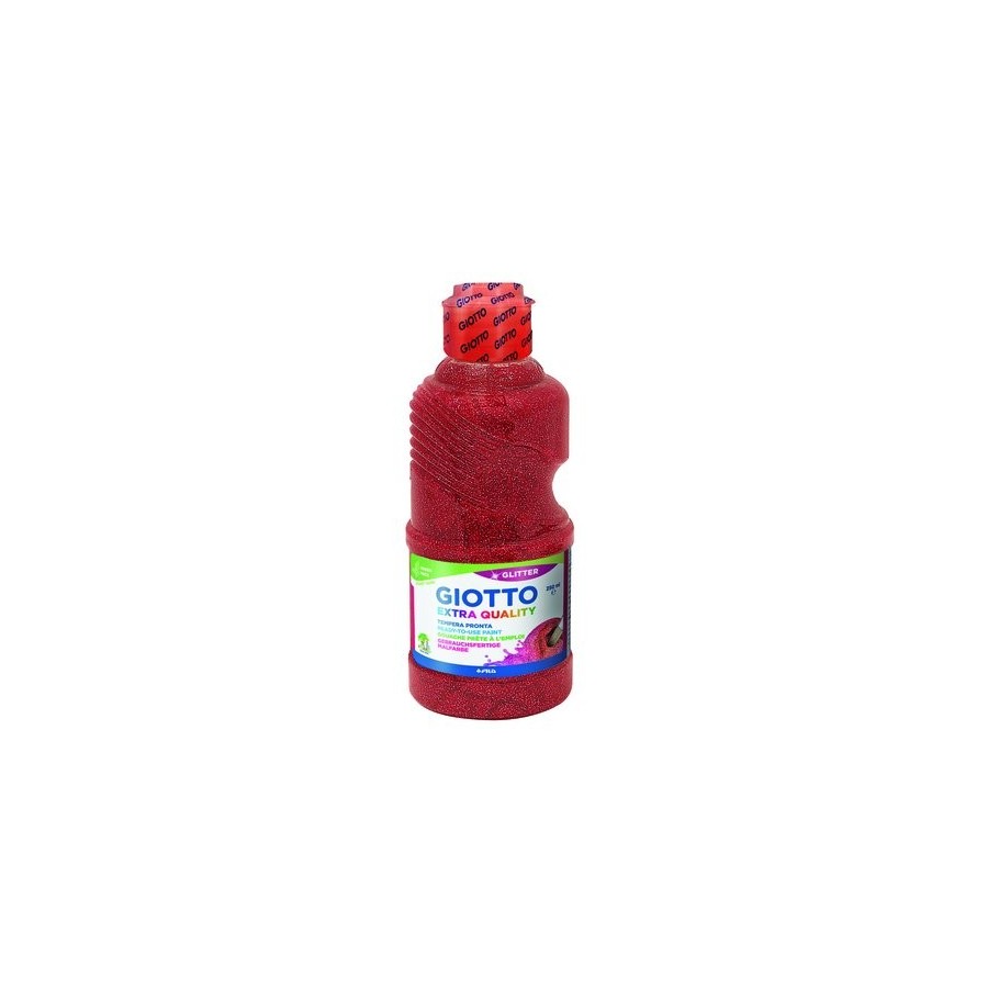 TEMPERA GIOTTO LIQUIDA GLITTER 250 ml (botella) ROJO