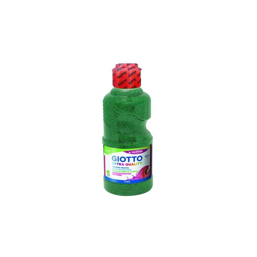TEMPERA GIOTTO LIQUIDA GLITTER 250 ml (botella) VERDE