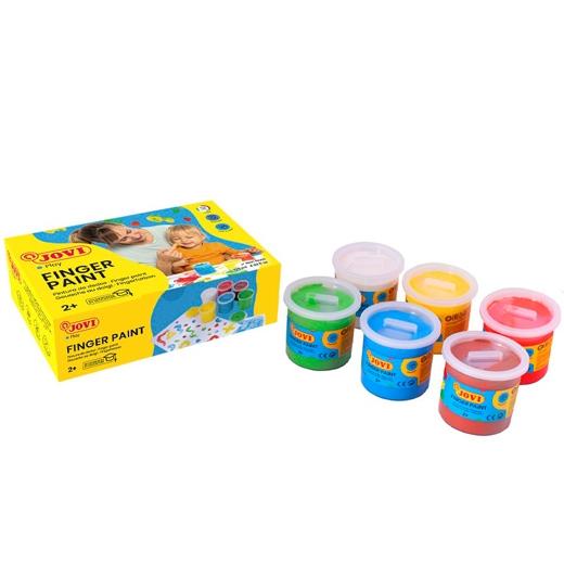 PINTURA de DEDOS JOVI 125 ml (bote)  ESTUCHE de 6
