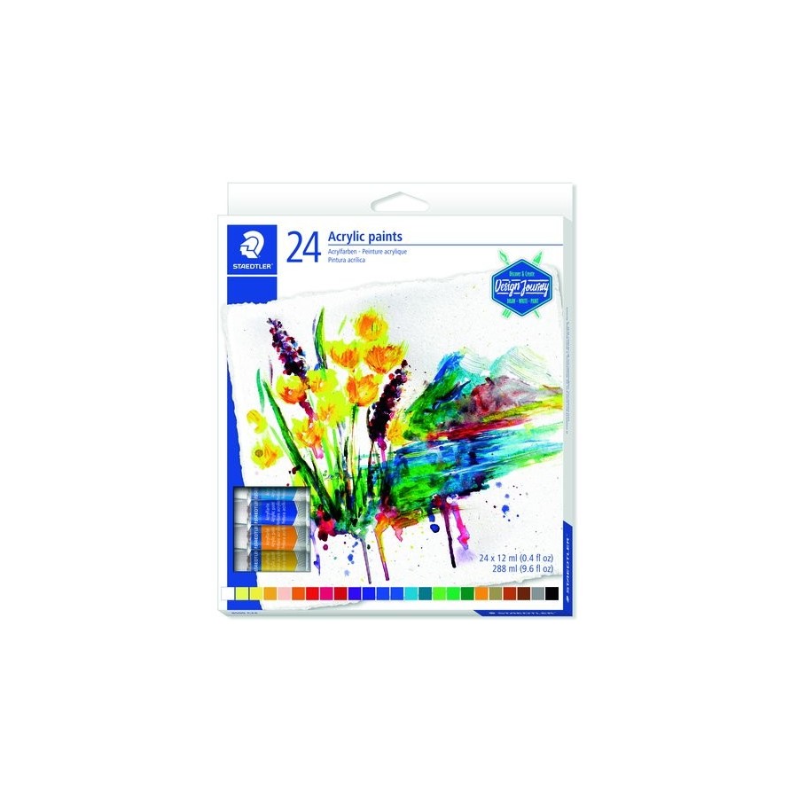PINTURA ACRILICA STAEDTLER 8500 12 ml (tubo) ESTUCHE de 24