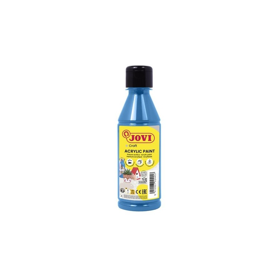 PINTURA LATEX JOVI DECOR 250 ml (botella) AZUL CYAN