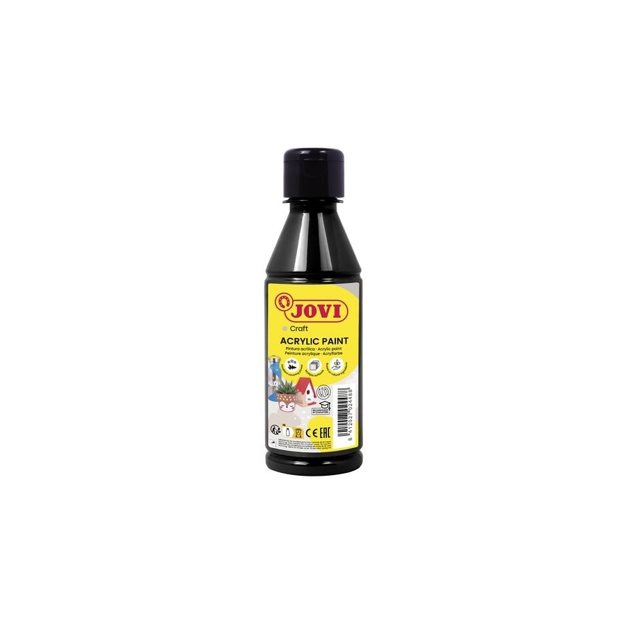 PINTURA LATEX JOVI DECOR 250 ml (botella) NEGRO
