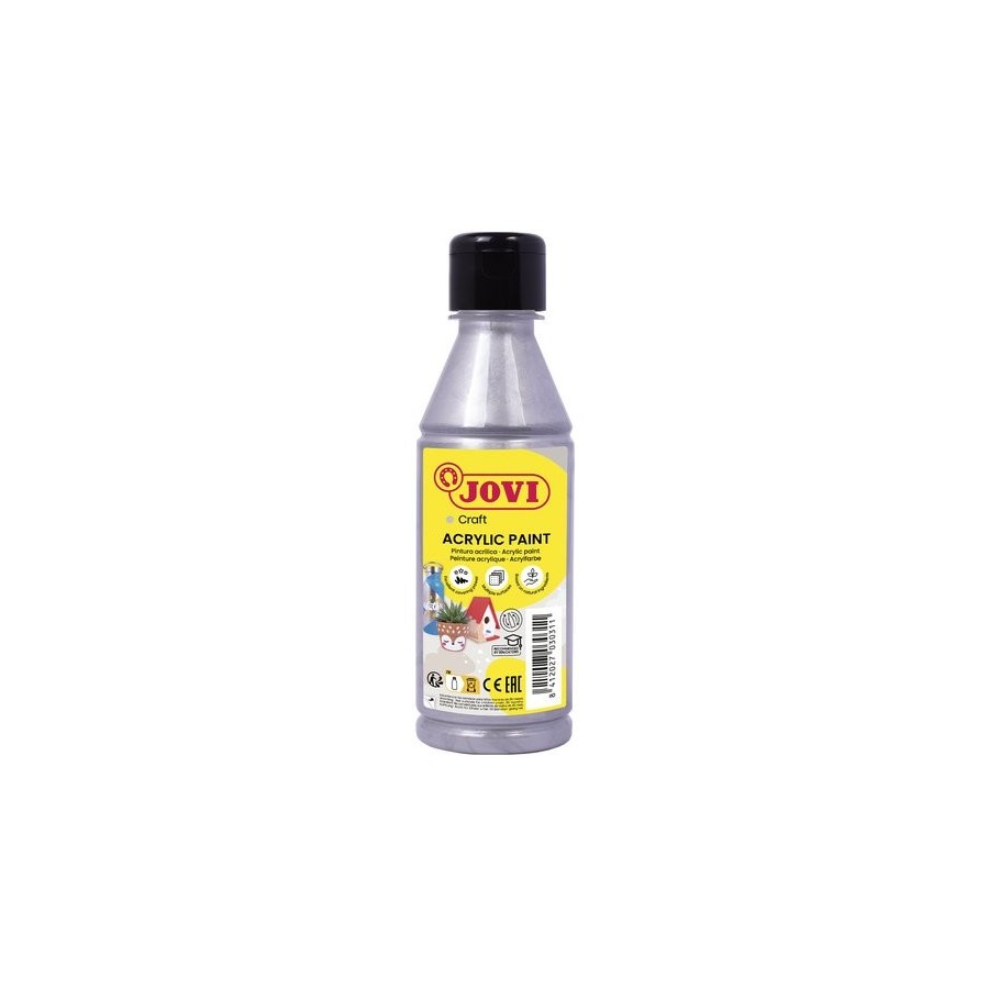 PINTURA LATEX JOVI DECOR 250 ml (botella) PLATA