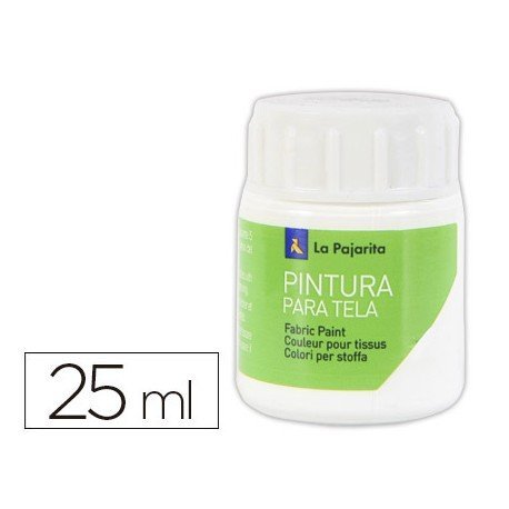 PINTURA para TELA LA PAJARITA 25 ml (bote) BLANCO T-01