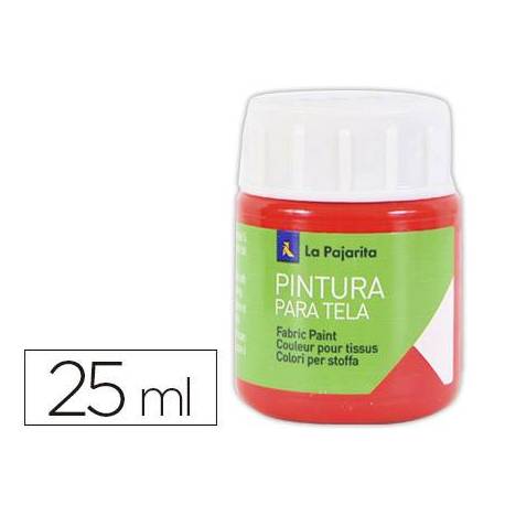 PINTURA para TELA LA PAJARITA 25 ml (bote) ESCARLATA T-06