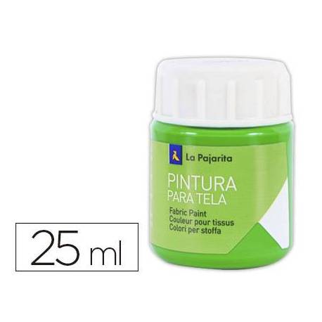 PINTURA para TELA LA PAJARITA 25 ml (bote) VERDE PRIMAVERA T-10