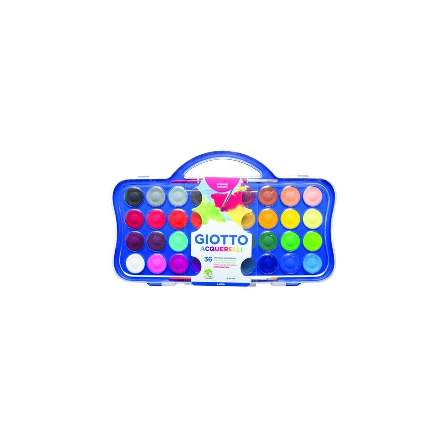 ACUARELAS GIOTTO  30 mm ESTUCHE 36 + 2 PINCELES
