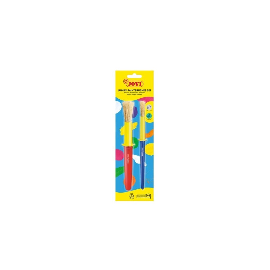 PINCEL JOVI ESCOLAR ANTIGOTEO BLISTER de 2 (MEDIO y GRUESO)