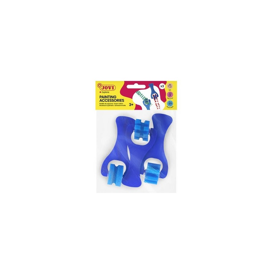 RODILLO de ESPUMA JOVI para PINTURA PEQUEÑO 3  formas