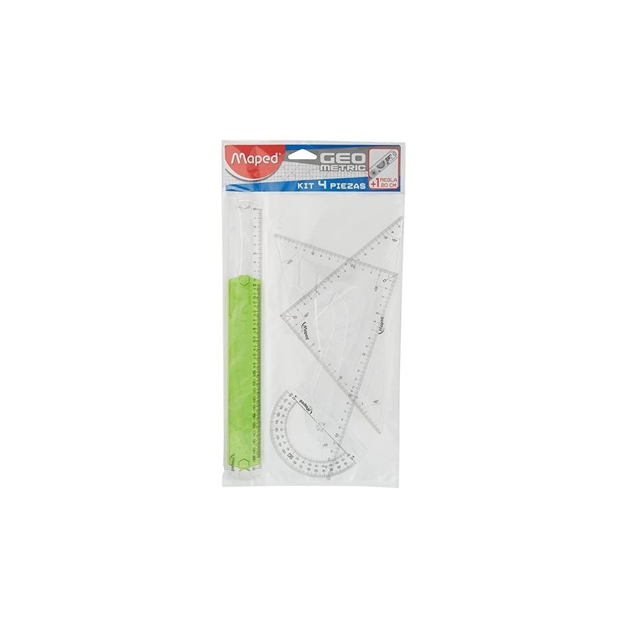 KIT DE REGLAS MAPED  (4 PIEZAS + 1 REGALO)
