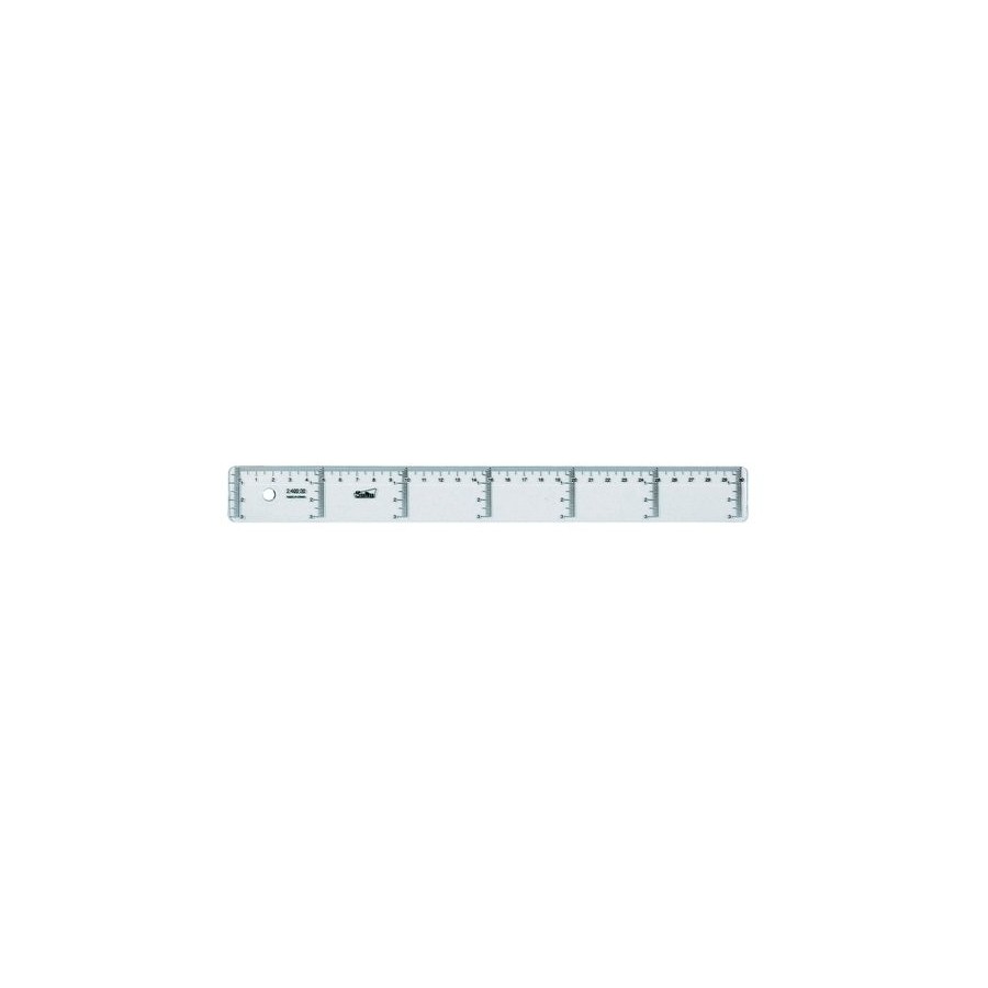 REGLA CRISTAL SAFTA 30 CENTIMETROS