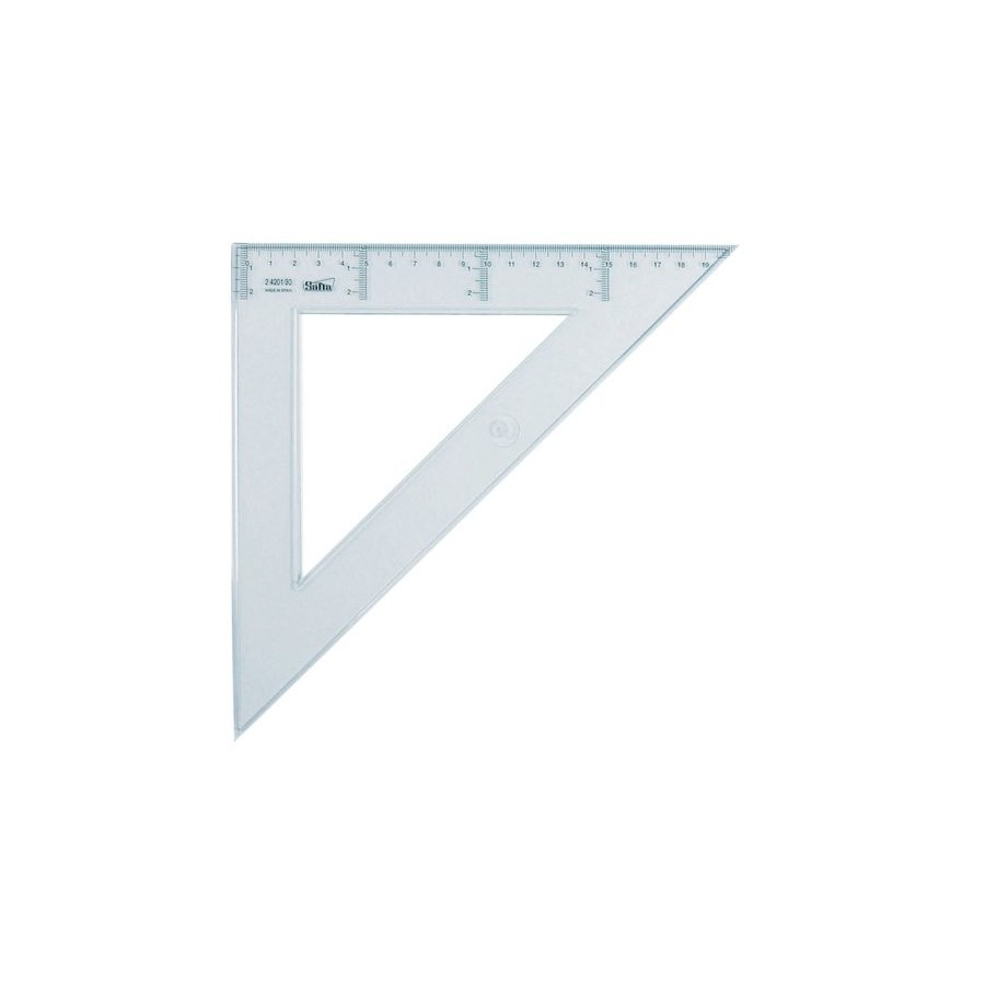 ESCUADRA CRISTAL SAFTA 30 CENTIMETROS
